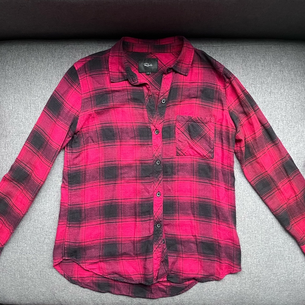 Rails, Red and Black Plaid Button-Up Shirt, New Without Tags ❤️🖤
